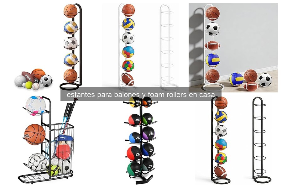 Organiza tu gimnasio en casa con estantes para balones y foam rollers