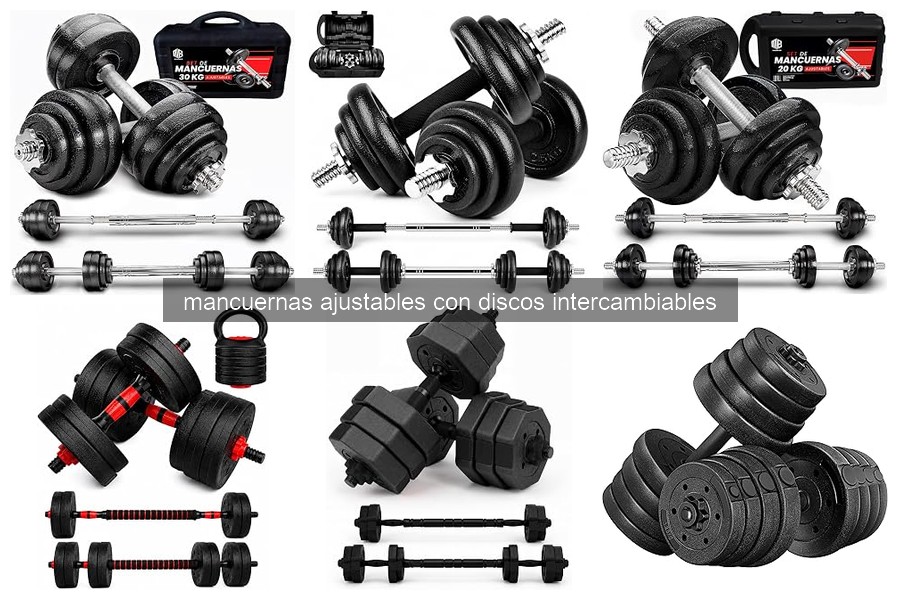 Qué son las mancuernas ajustables con discos intercambiables